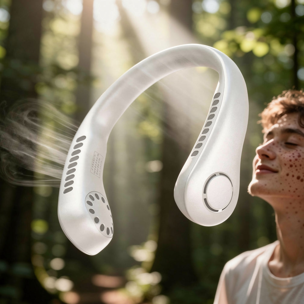 USB Rechargeable Neck Fan | 3 Modes Fan Speed