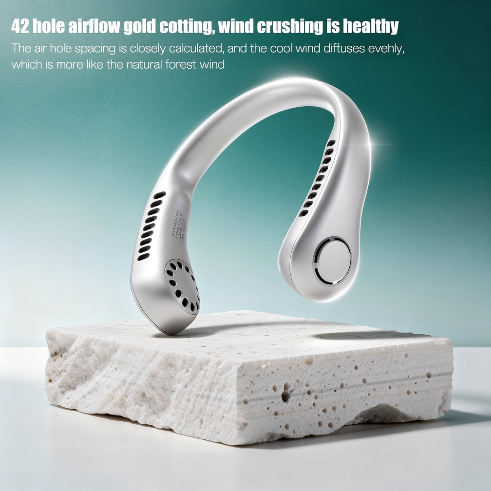 USB Rechargeable Neck Fan | 3 Modes Fan Speed