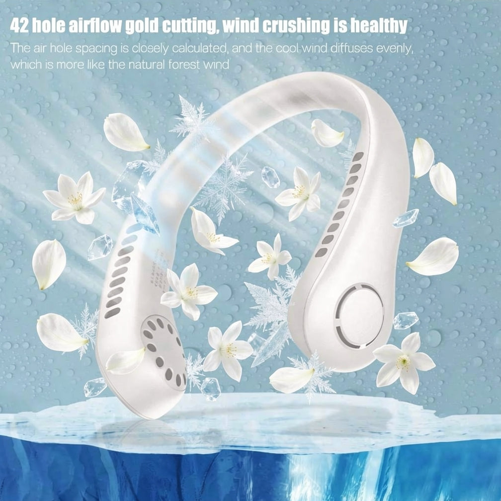 USB Rechargeable Neck Fan | 3 Modes Fan Speed
