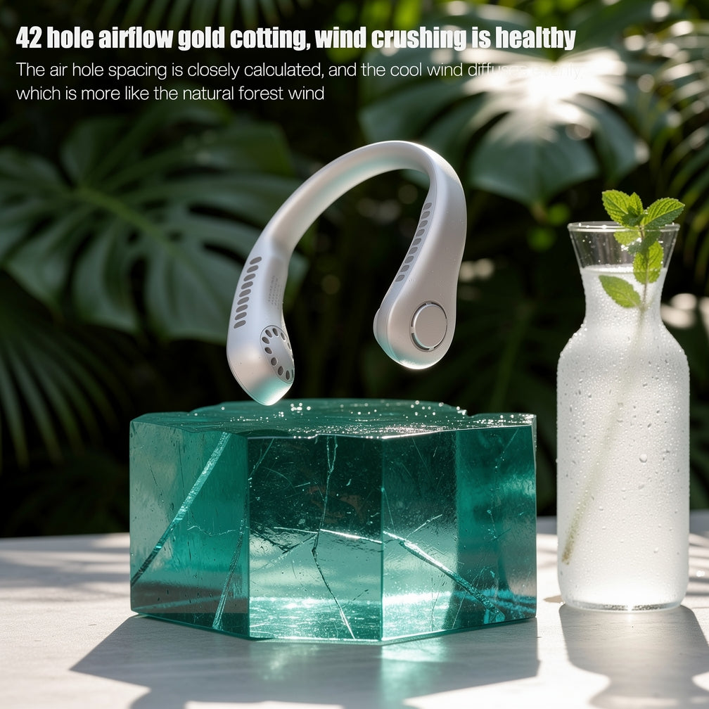 USB Rechargeable Neck Fan | 3 Modes Fan Speed