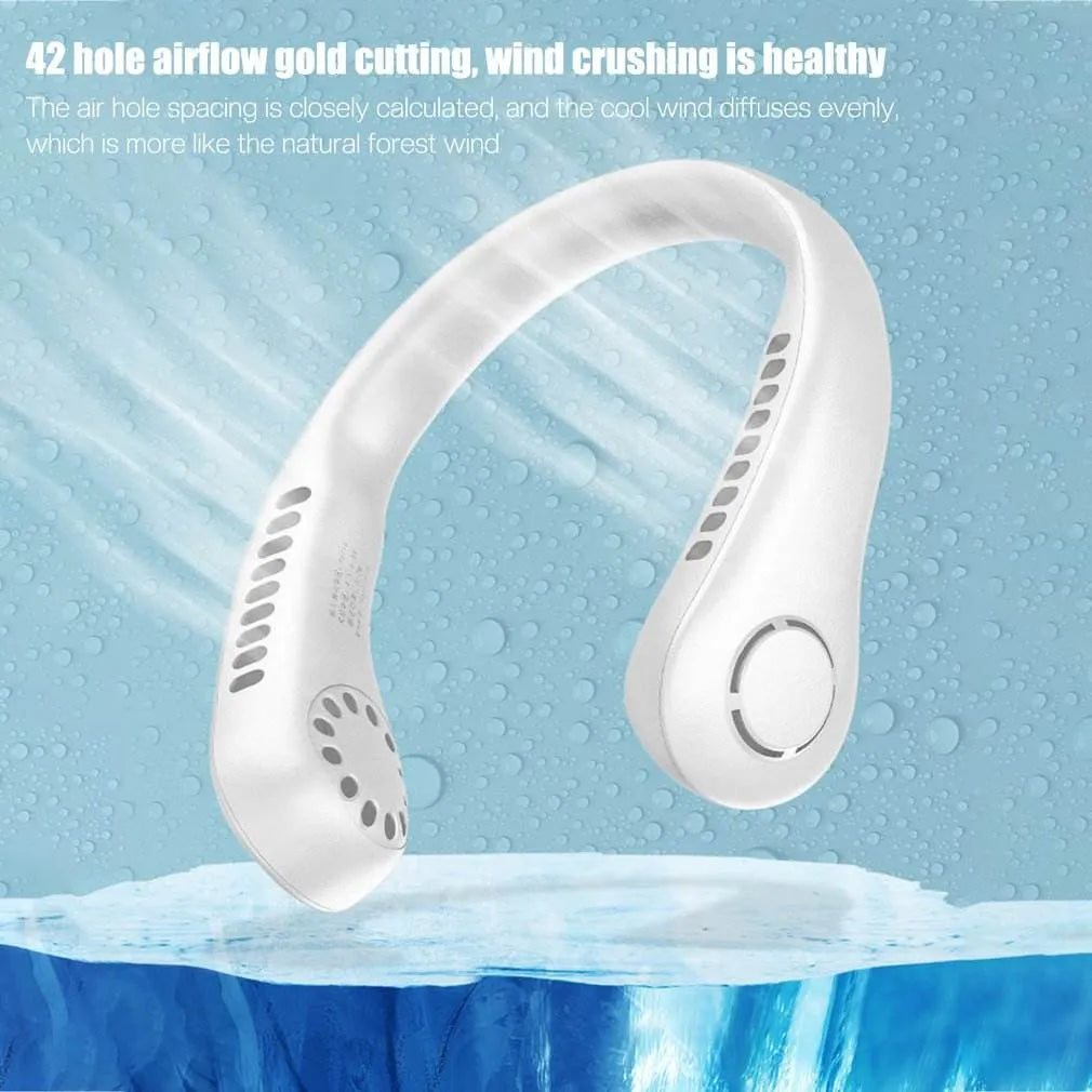 USB Rechargeable Neck Fan | 3 Modes Fan Speed